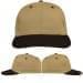 USA Made Khaki-Black Prostyle Structured Cap