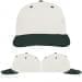 USA Made White-Hunter Green Prostyle Structured Cap