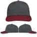 USA Made Light Gray-Red Prostyle Structured Cap