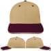USA Made Khaki-Burgundy Prostyle Structured Cap