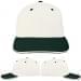 USA Made White-Hunter Green Prostyle Structured Cap
