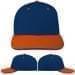 USA Made Navy-Orange Prostyle Structured Cap