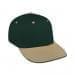 Hunter Green Prostyle Structured-Khaki Visor, Eyelets