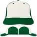 USA Made White-Kelly Green Prostyle Structured Cap