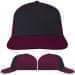 USA Made Dark Gray-Burgundy Prostyle Structured Cap