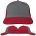 USA Made Light Gray-Red Prostyle Structured Cap