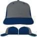 USA Made Light Gray-Navy Prostyle Structured Cap