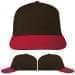 USA Made Black-Red Prostyle Structured Cap
