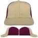 USA Made Khaki-Burgundy Prostyle Structured Cap