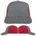 USA Made Light Gray-Red Prostyle Structured Cap