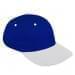 Royal Blue Unstructured "Dad"-White Visor, Eyelets