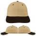 USA Made Khaki-Black Unstructured "Dad" Cap