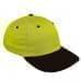 Safety Green Unstructured "Dad"-Black Visor, Eyelets
