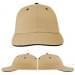 USA Made Khaki-Black Unstructured "Dad" Cap