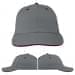 USA Made Light Gray-Burgundy Unstructured "Dad" Cap