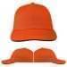 Orange-Black Canvas Leather Dad Cap, Virtual Image