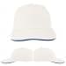 White-Navy Twill Stretchfit Dad Cap, Virtual Image