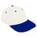 White Unstructured "Dad"-Royal Blue Visor, Eyelets