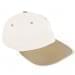 White Unstructured "Dad"-Khaki Visor, Eyelets