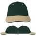 USA Made Hunter Green-Khaki Unstructured "Dad" Cap