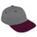 Light Gray Unstructured "Dad"-Burgundy Visor, Eyelets