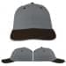 USA Made Light Gray-Black Unstructured "Dad" Cap