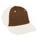 Brown Unstructured "Dad"-White Back Half, Visor