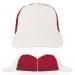 USA Made White-Red Unstructured "Dad" Cap