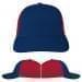 USA Made Navy-Red Unstructured "Dad" Cap