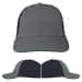 USA Made Light Gray-Dark Gray Unstructured "Dad" Cap