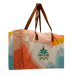USA Made Leather Handle Zipper Pocket Full Bleed Canvas Tote 3Q