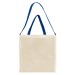 USA Made Natural/Royal Natural Canvas T Bottom Shoulder Carry Tote USA Made Natural/Royal Natural Canvas T Bottom Shoulder Carry Tote