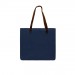 USA Made Navy Leather Handle Zipper Pocket Dyed Canvas Tote USA Made Navy Leather Handle Zipper Pocket Dyed Canvas Tote