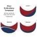 Red-Navy White Mesh Back Velcro Prostyle, Visor Applique