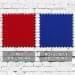 Red-Royal Blue Denim Self Strap Prostyle, Swatch