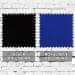 Black-Royal Blue Denim Slide Buckle Trucker, Swatch