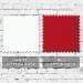 White-Red Cotton Duck Swatches