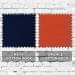 Navy-Orange Cotton Duck Swatches