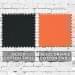 Black-Blaze Orange Cotton Twill Swatches