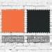 Blaze Orange-Black Cotton Twill Swatches