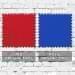 Red-Royal Blue Organic Cotton Swatches