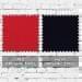 Red-Navy Organic Cotton Swatches