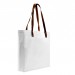 White Leather Handle Cotton Twill T Bottom