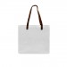 White Leather Handle Cotton Twill T Bottom