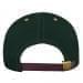 Hunter Green-Khaki Twill Back Contrast Stitch Leather Strap
