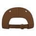 Brown-White Twill Back Contrast Eyelets Polo Strap
