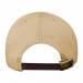 Khaki-Burgundy Ripstop Leather Flat Brim, Back Image