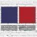 Royal Blue-Red Wool Serge Swatches
