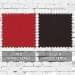 Red-Black Wool Serge Swatches